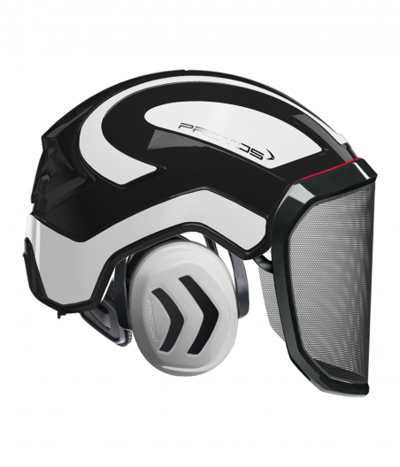 Casque Protos intégral Forest Bicolore noir-blanc réfléchissant