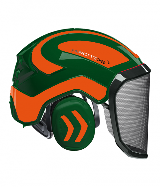 Casque Protos intégral Forest Bicolore olive-orange