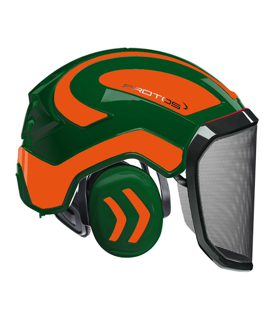 Casque Protos intégral Forest Bicolore olive-orange