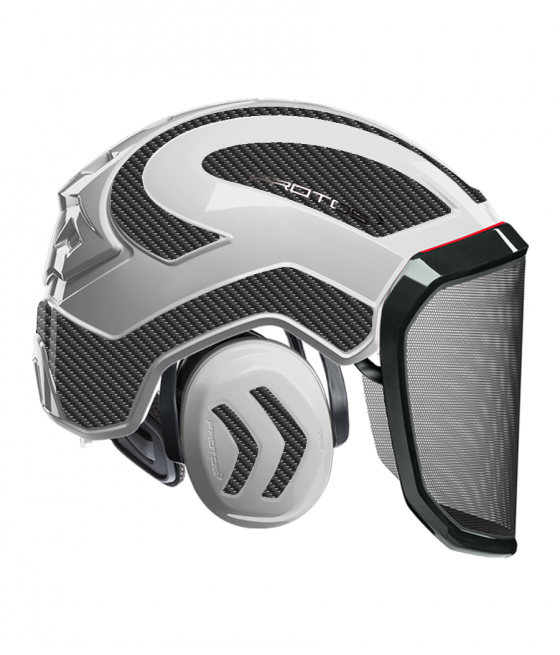 Casque Protos intégral Forest Bicolore blanc-gris carbone