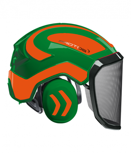 Casque Protos intégral Forest PFANNER Bicolore vert-orange