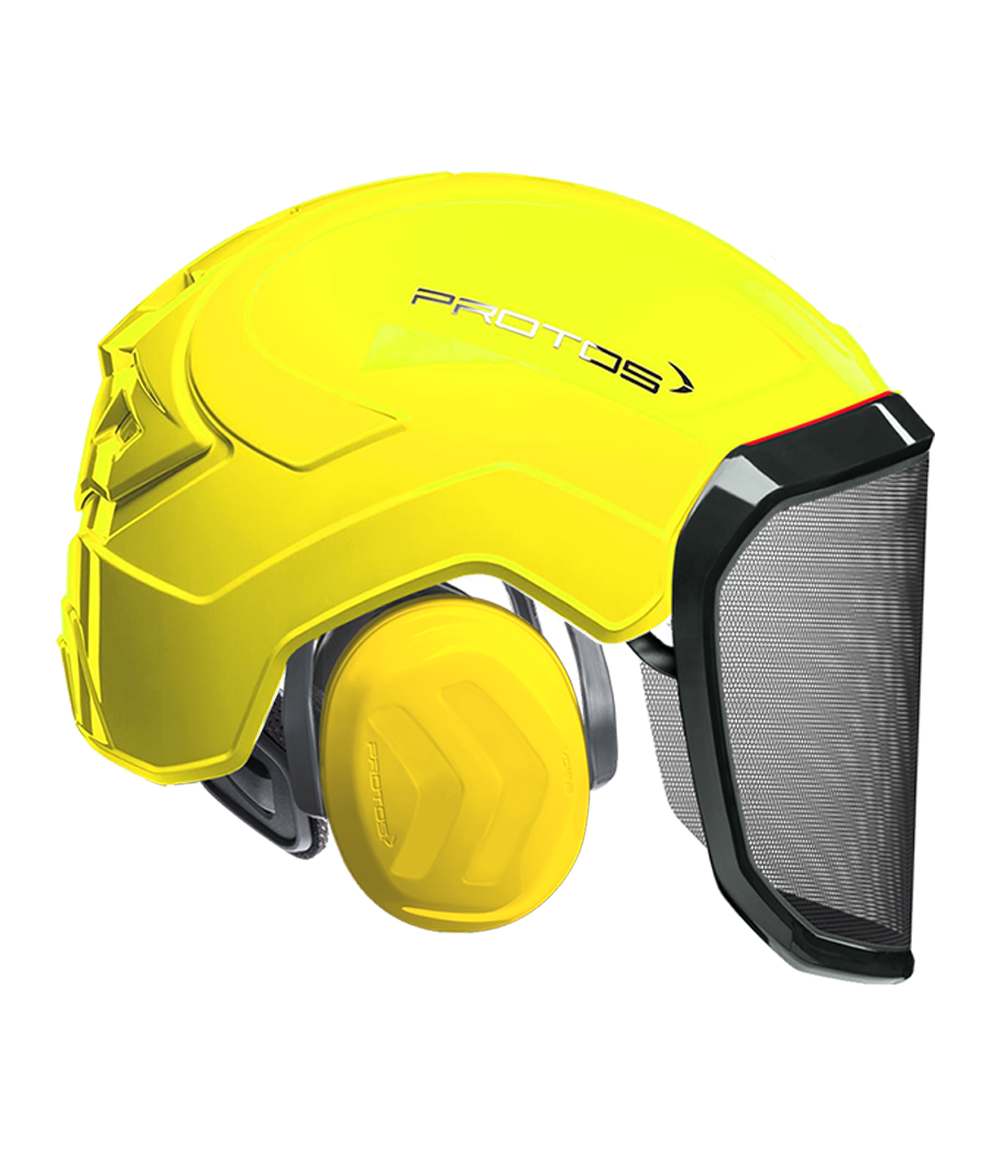 Casque Protos intégral Forest uni jaune fluo