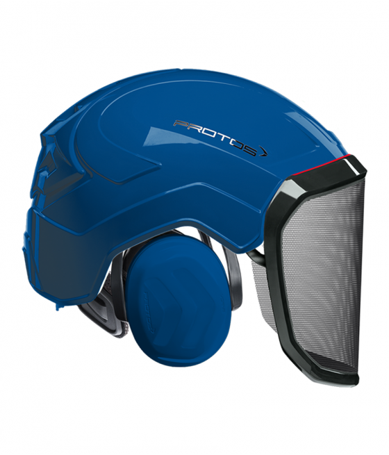 Casque Protos intégral Forest uni bleu