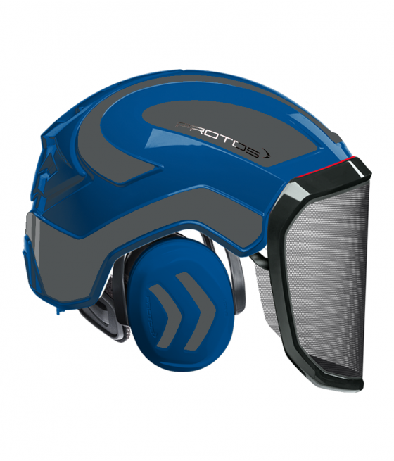 Casque Protos intégral Forest Bicolore bleu-gris