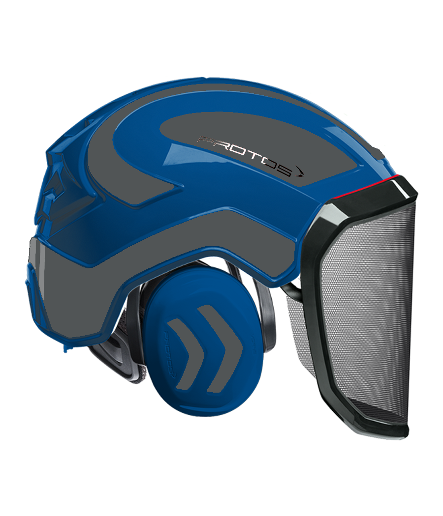 Casque Protos intégral Forest Bicolore bleu-gris