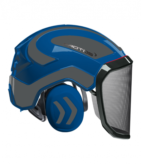 Casque Protos intégral Forest Bicolore bleu-gris