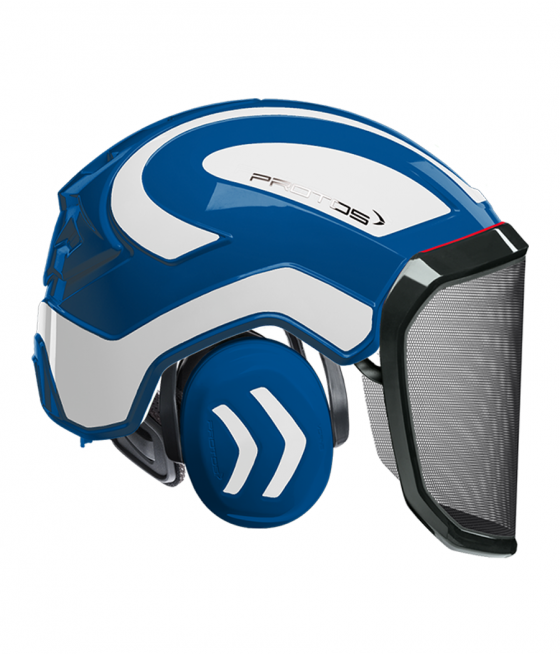 Casque Protos intégral Forest Bicolore bleu-blanc