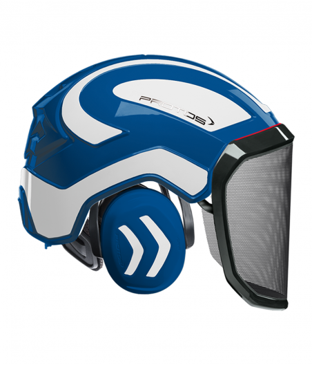Casque Protos intégral Forest Bicolore bleu-blanc