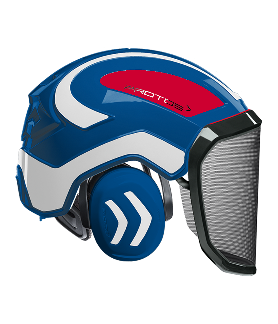 Casque Protos intégral Forest Tricolore bleu blanc rouge