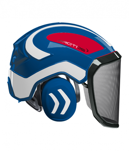 Casque Protos intégral Forest Tricolore bleu blanc rouge