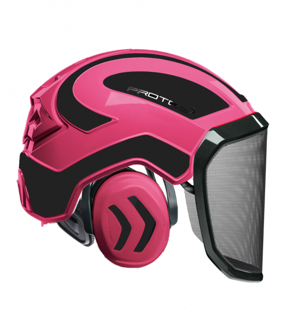Casque Protos Integral Forest Bicolore rose-noir mat