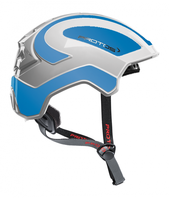 Protos Integral Climber - Bicolore blanc-bleu clair réfléchissant