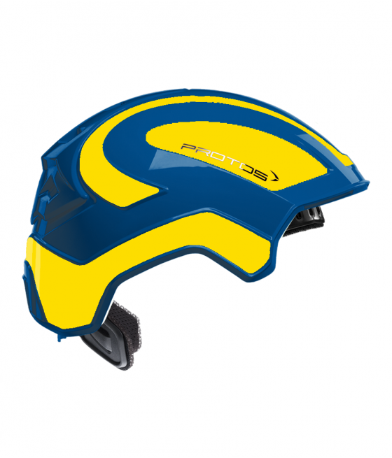 Protos Integral Industry bicolore bleu- jaune fluo