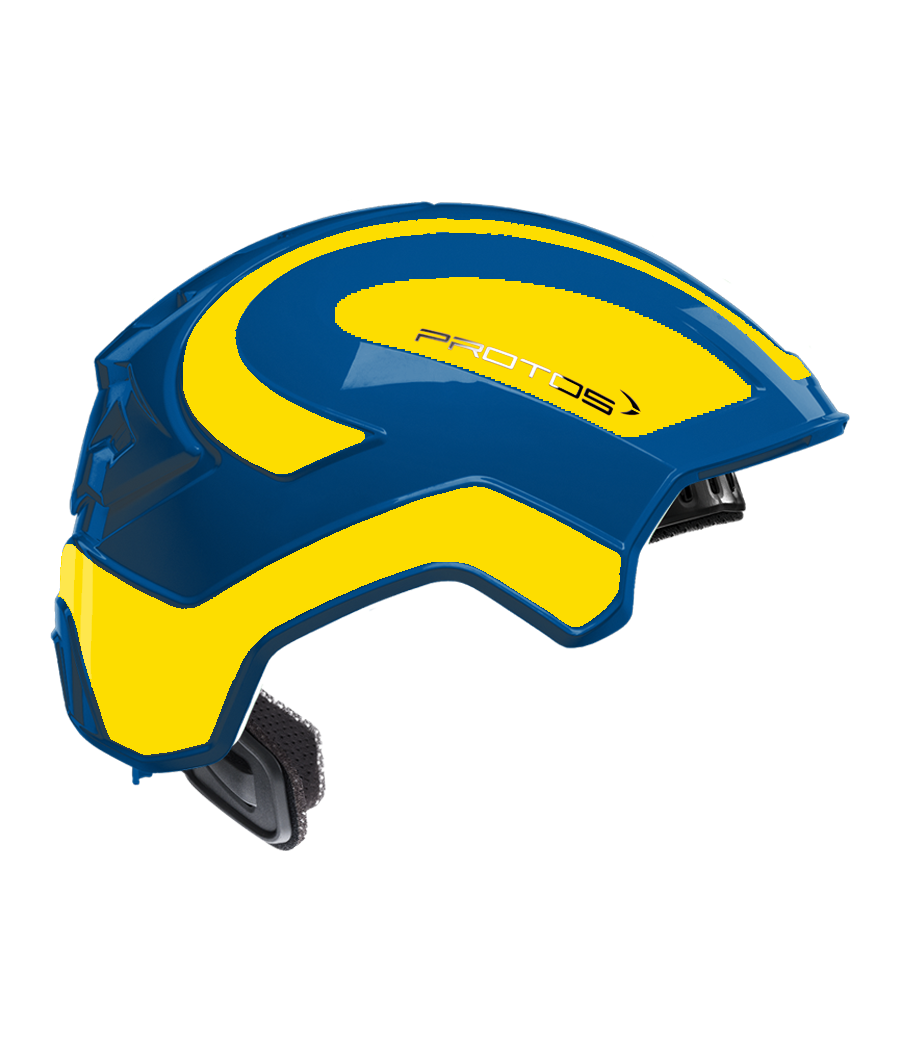 Protos Integral Industry bicolore bleu- jaune fluo