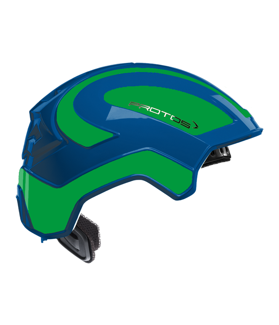 Protos Integral Industry bicolore bleu-vert fluo