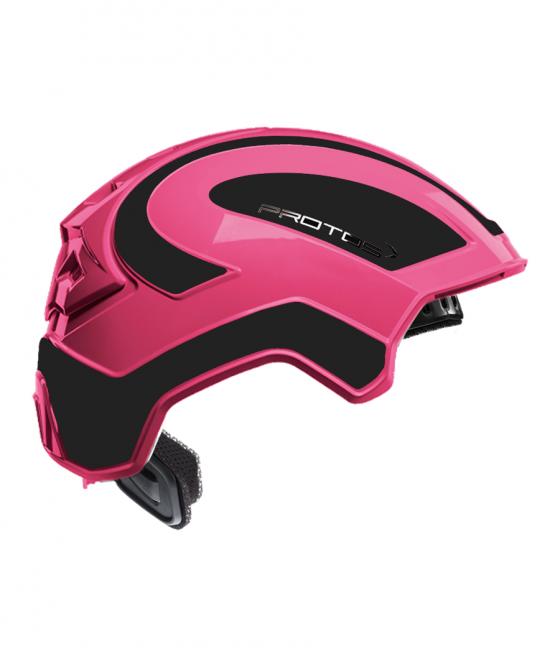 Protos intégral Industry bicolore rose-noir mat