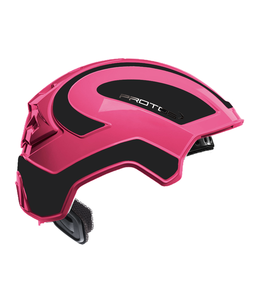Protos intégral Industry bicolore rose-noir mat