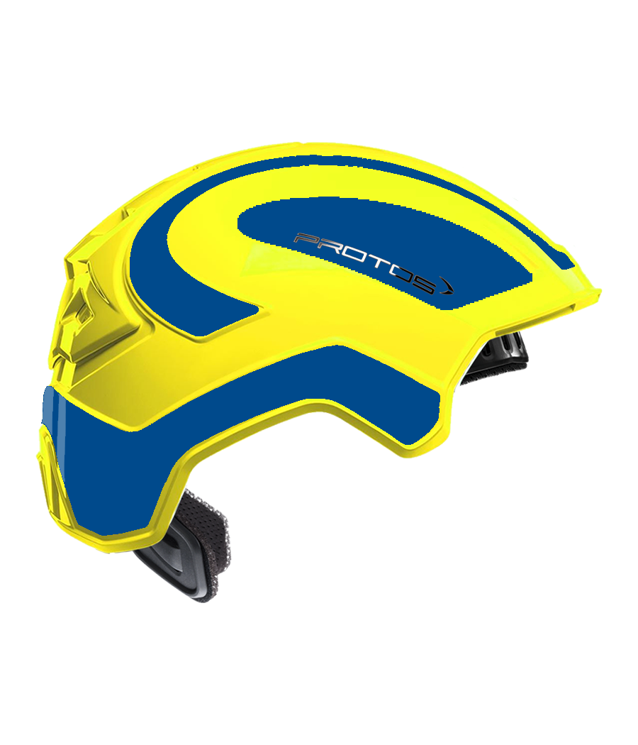Protos Integral Industry bicolore jaune fluo-bleu