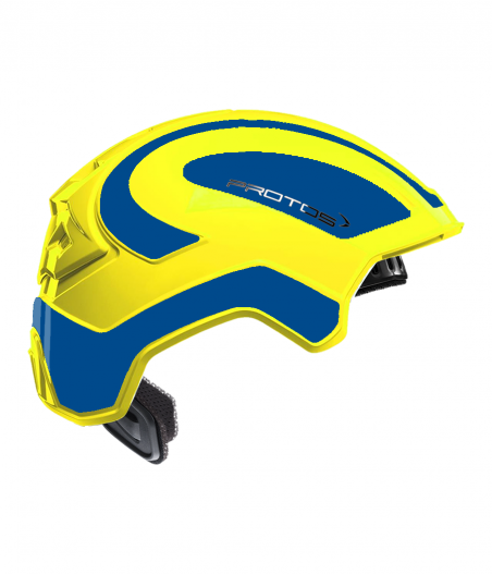 Protos Integral Industry bicolore jaune fluo-bleu