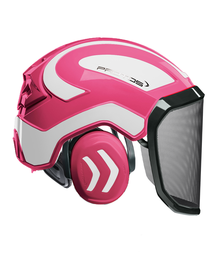 Casque Protos Integral Forest Bicolore rose-blanc