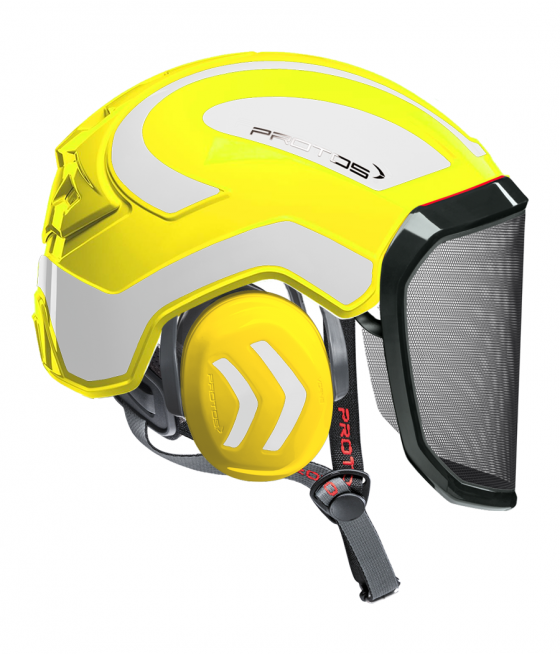 Casque Protos Integral Arborist Bicolore jaune fluo-blanc
