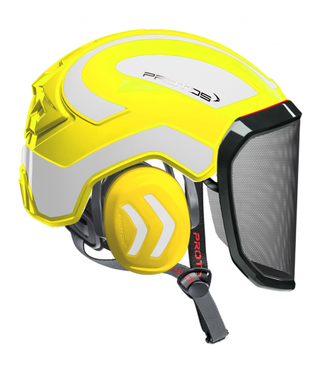 Casque Protos Integral Arborist Bicolore jaune fluo-blanc