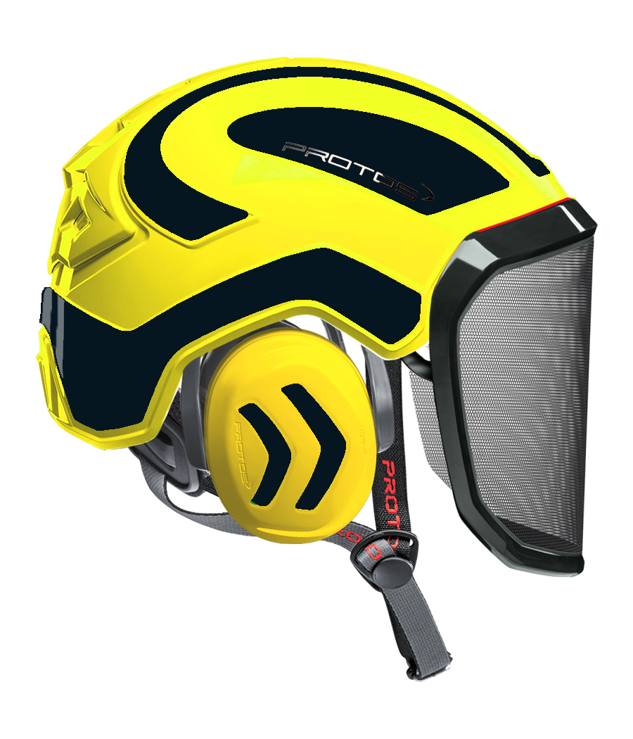 Casque Protos Integral Arborist Bicolore jaune fluo-noir