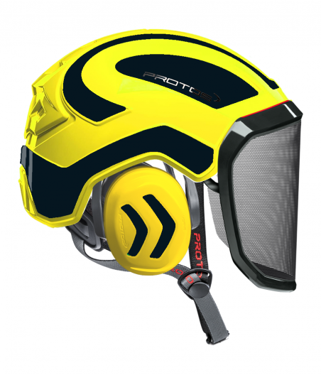 Casque Protos Integral Arborist Bicolore jaune fluo-noir