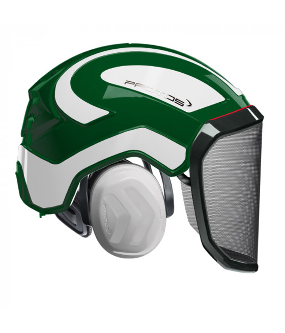 Casque Protos Forest Olive et blanc mais coquilles unies blanches