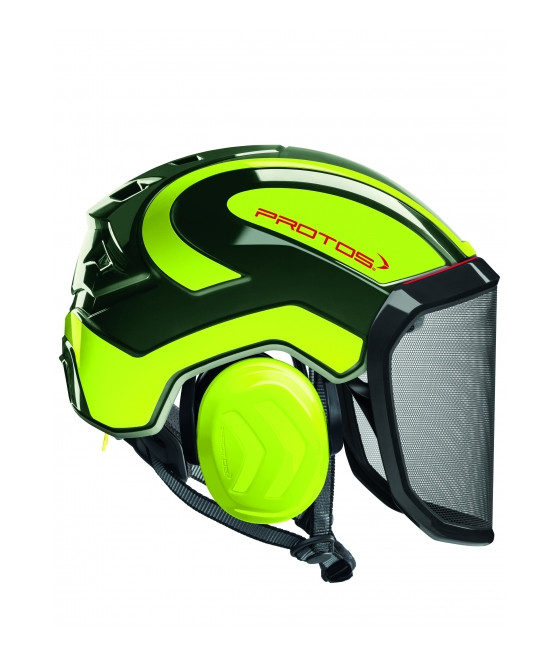 Casque Protos Integral Arborist Bicolore olive-jaune fluo