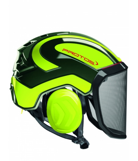 Casque Protos Integral Arborist Bicolore olive-jaune fluo