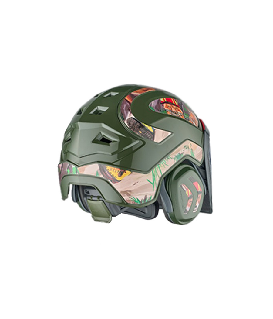 Casque Protos Forest - édition limitée - olive et ambiance Foxy vue de dos