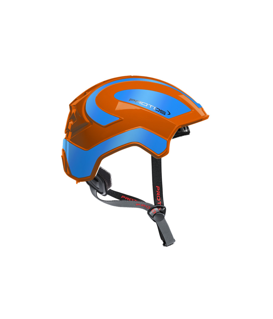 Casque Protos Integral Climber - Bicolore orange-bleu réfléchissant