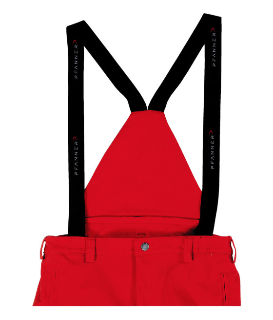 Bavette à zipper rouge compatible avec les pantalon Pfanner OUtdoor