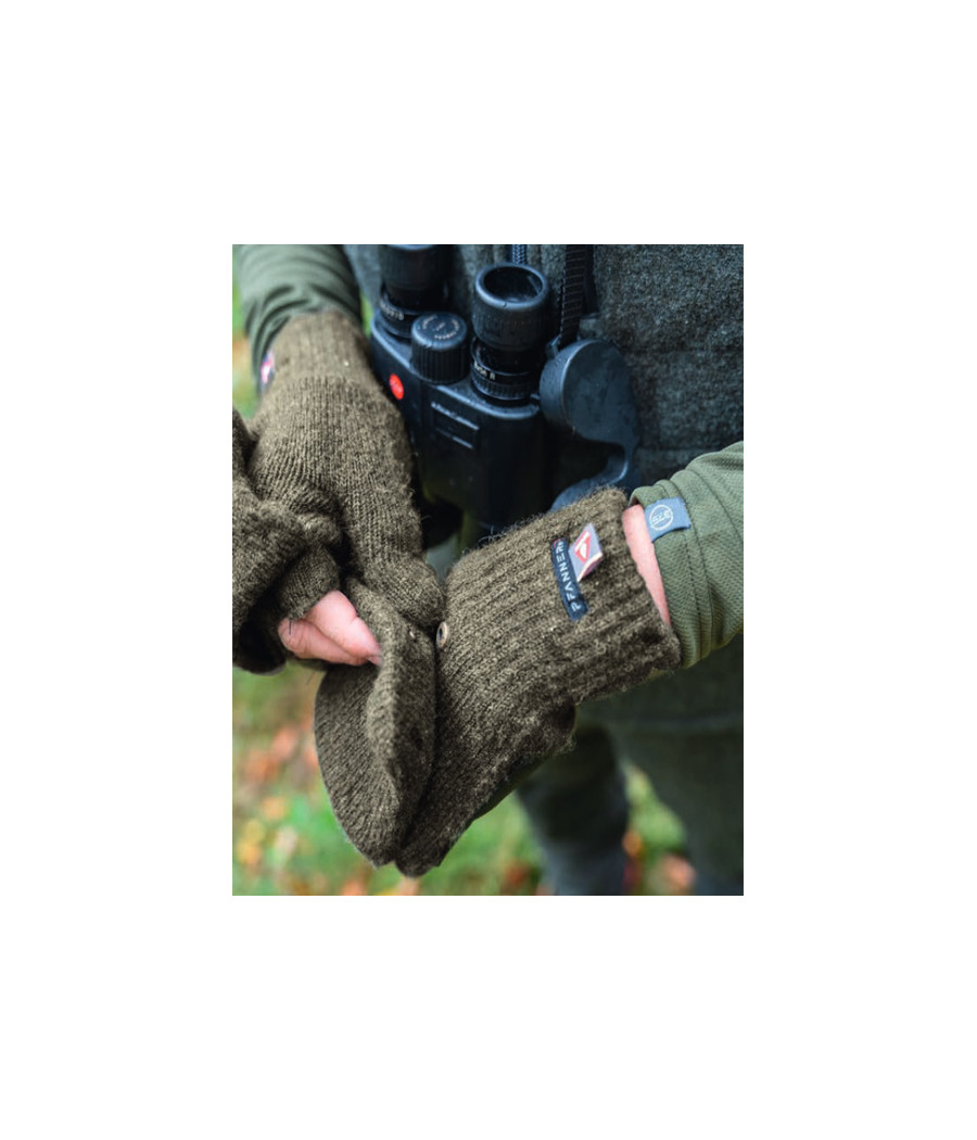 Des gants à la fois moufles pour les temps froids, mais aussi transformables en mitaines si besoin d'utiliser ses doigts