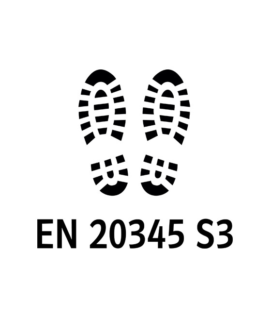 Répond à la norme EN20345 S3 et doté d'un embout résistant à un choc de 200 joules, protection S3 antiperforation