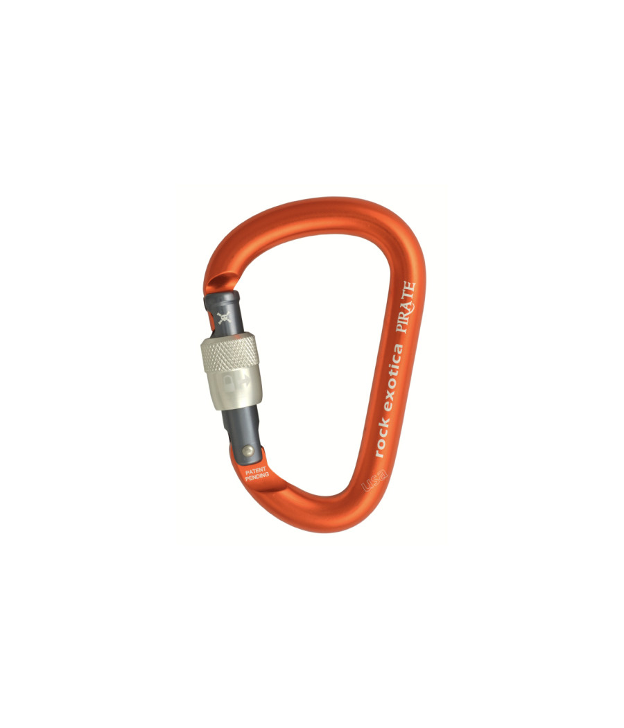 Mousqueton ROCKEXOTICA Pirate à vis - coloris orange