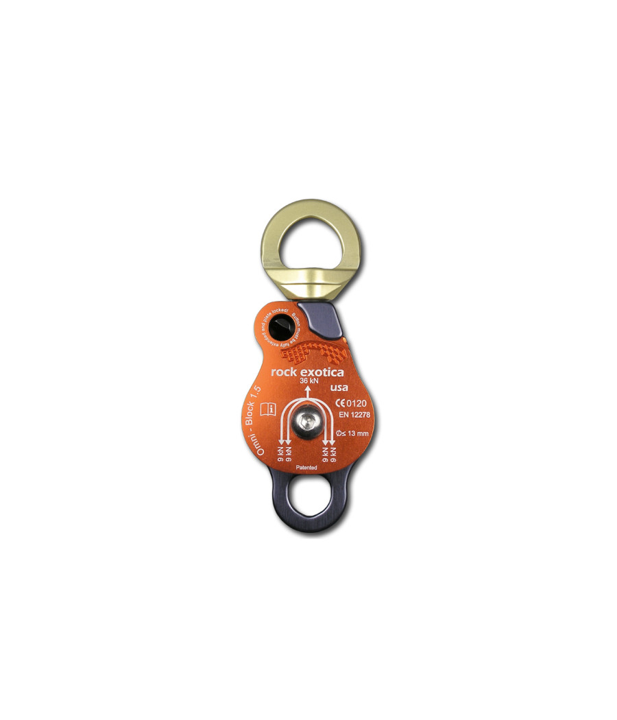 Poulie ROCKEXOTICA Omniblock 1.5 double - coloris orange